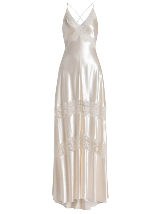Alberta Ferretti Dresses & Skirts - Alberta Ferretti Lace Panel Bridal Wedding Dress, Size Small